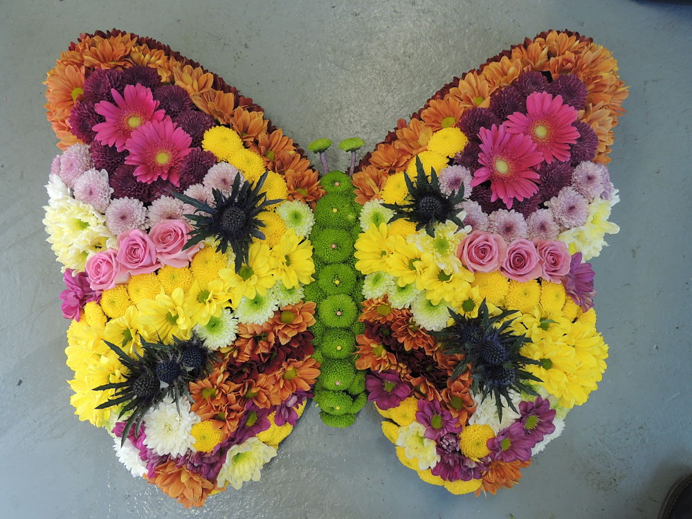butterfly funeral tribute
